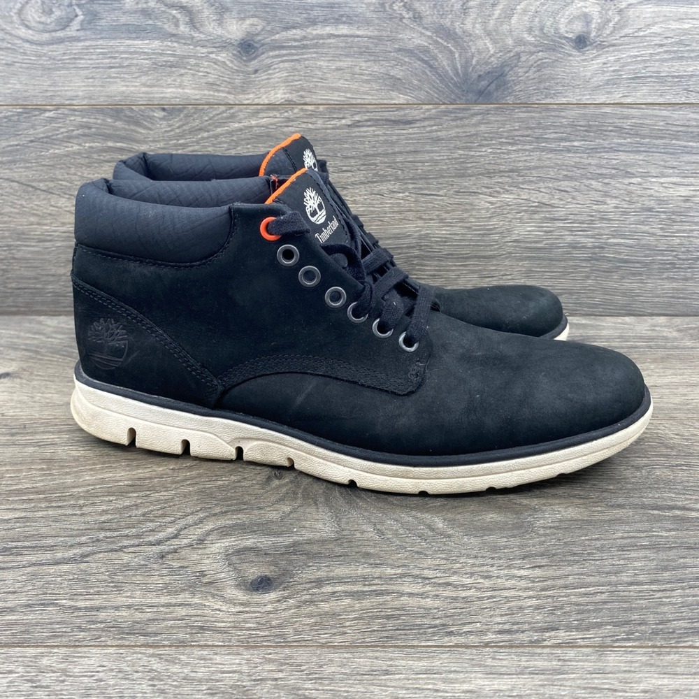 Timberland SensorFlex Chukka Boots Mens 7.5 Black Nubuck Leather A1TVB